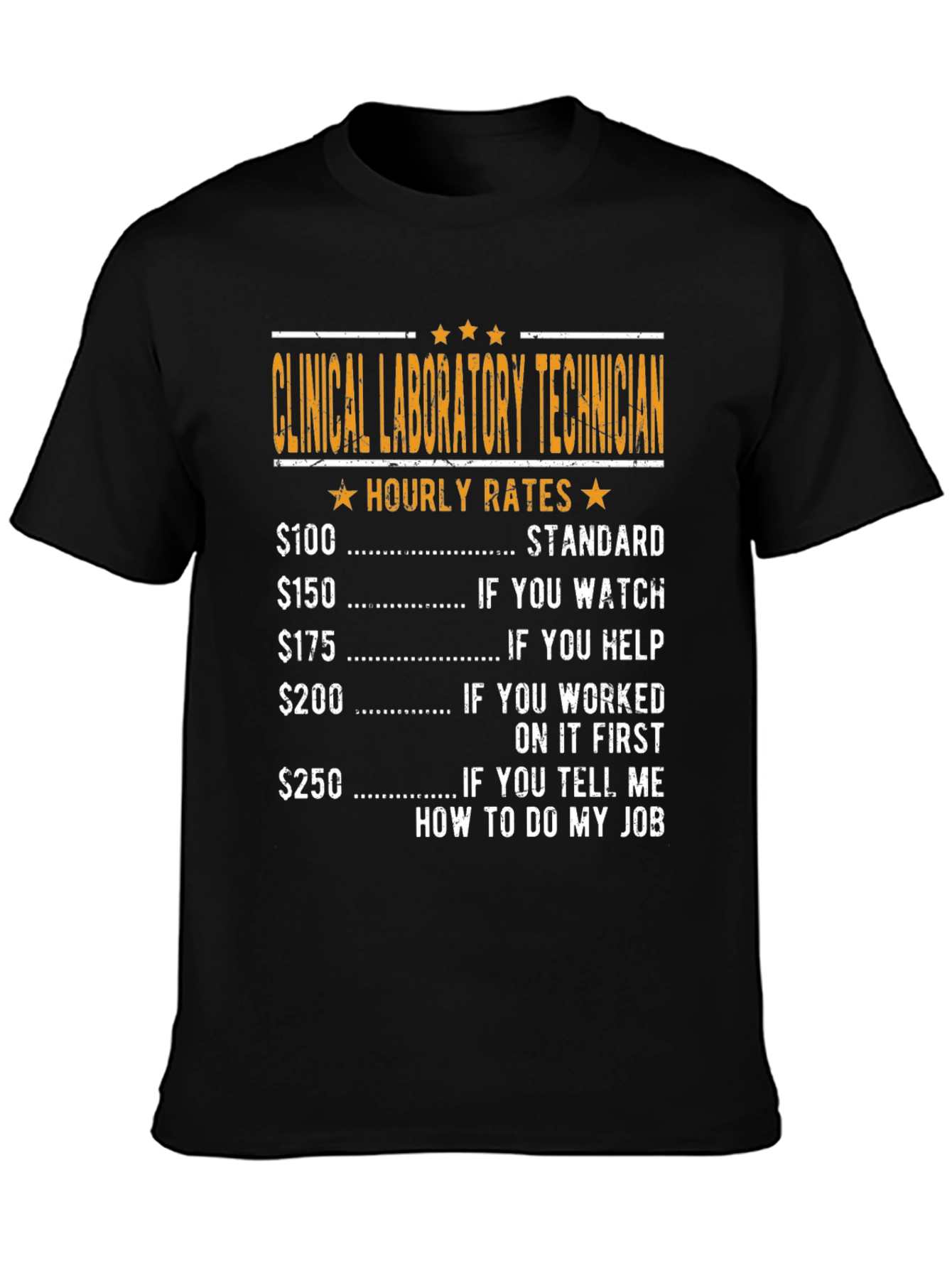 Clinical Lab Tech Hourly Rates T-Shirt