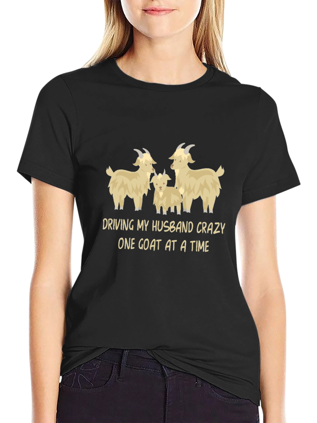 Goat Lover T-Shirt - Driving My Husband Crazy Tee