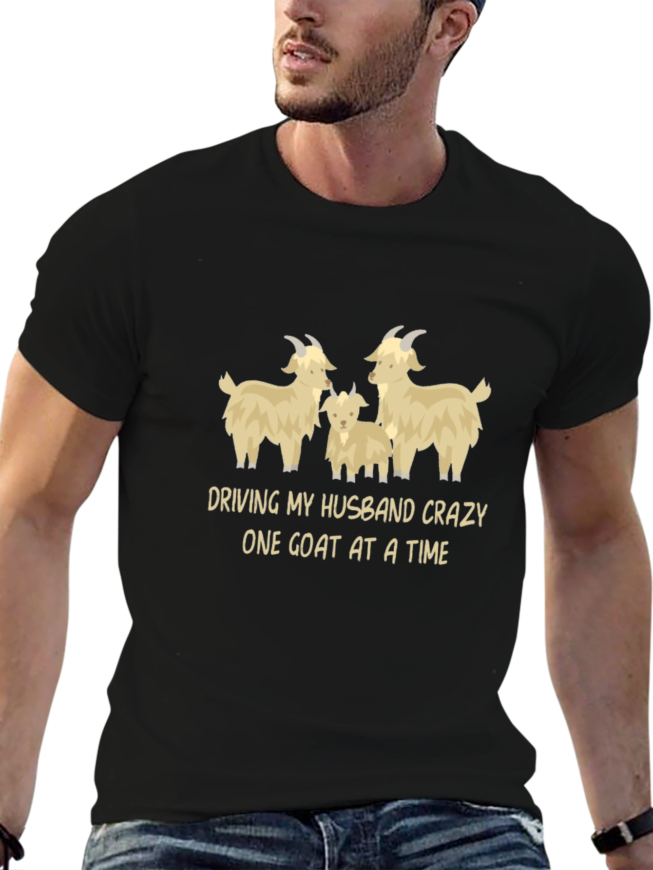 Goat Lover T-Shirt - Driving My Husband Crazy Tee
