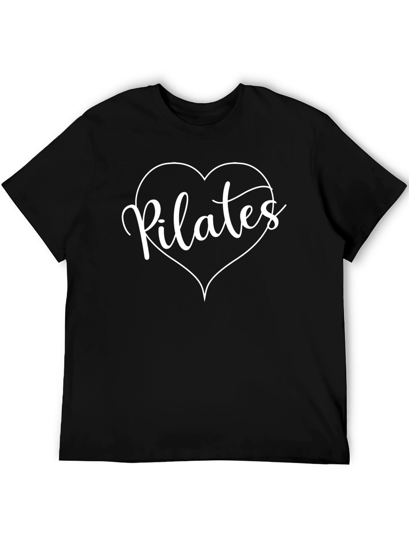 Pilates Heart Graphic Tee - Black