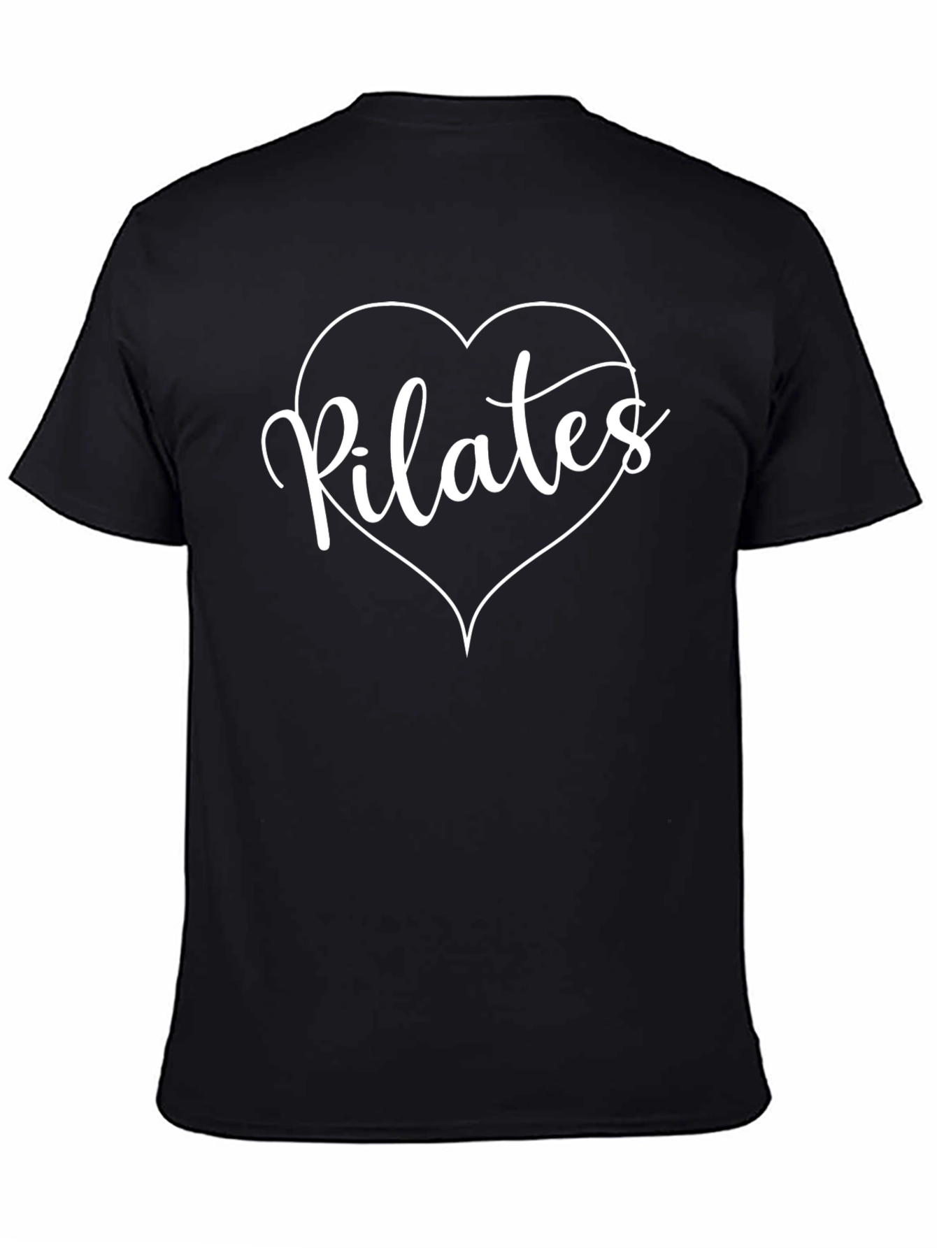 Pilates Heart Graphic Tee - Black