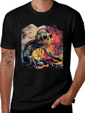 DJ Turtle Graphic Tee - Cool Cartoon Design