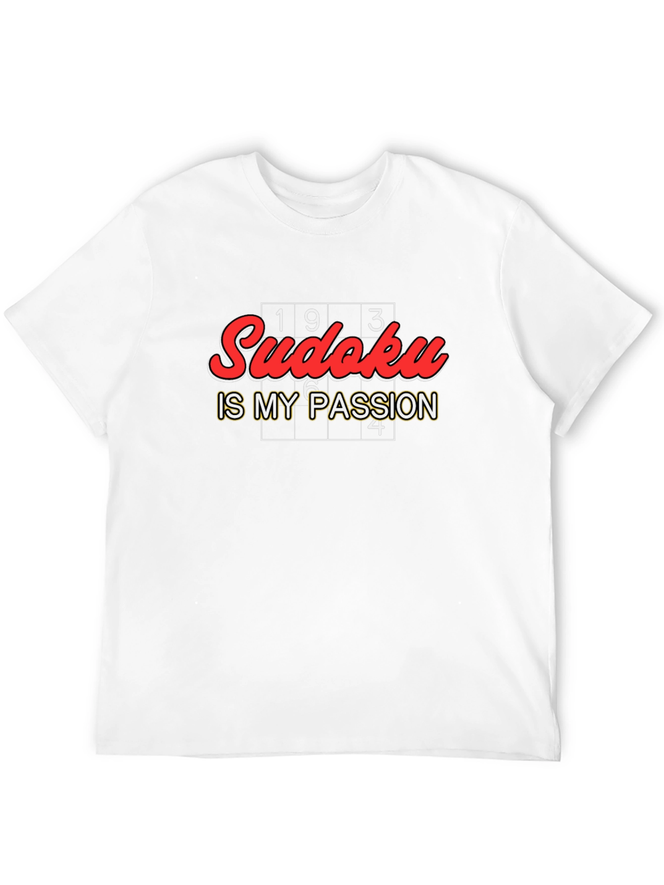 Sudoku Is My Passion Black Graphic Tee