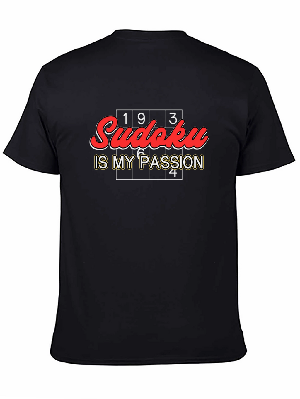 Sudoku Is My Passion Black Graphic Tee