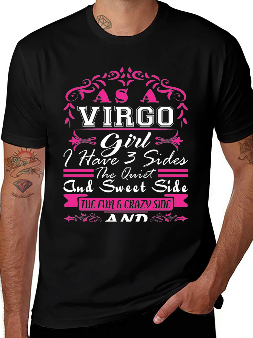 Virgo Girl T-Shirt - 3 Sides Design