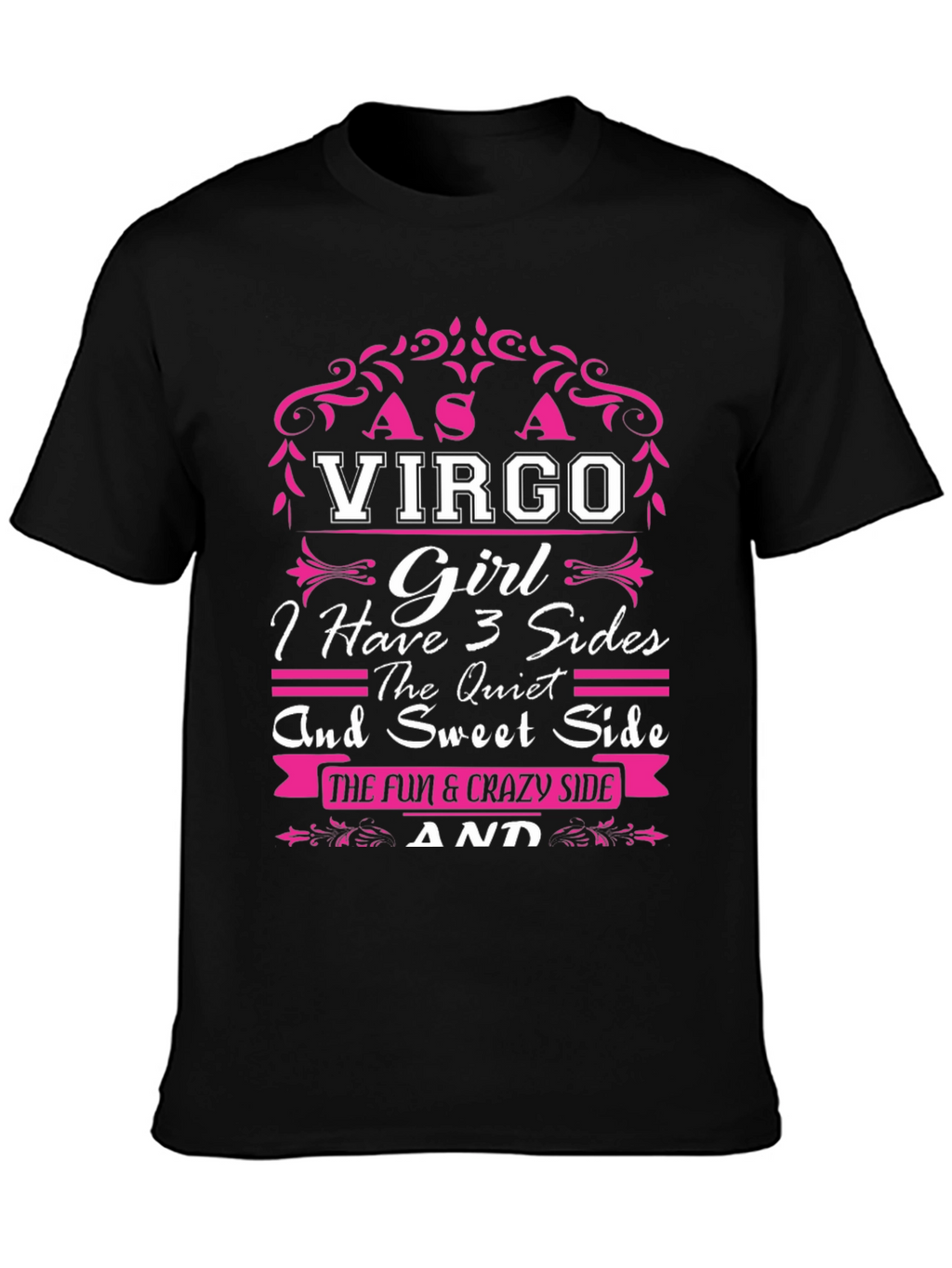 Virgo Girl T-Shirt - 3 Sides Design