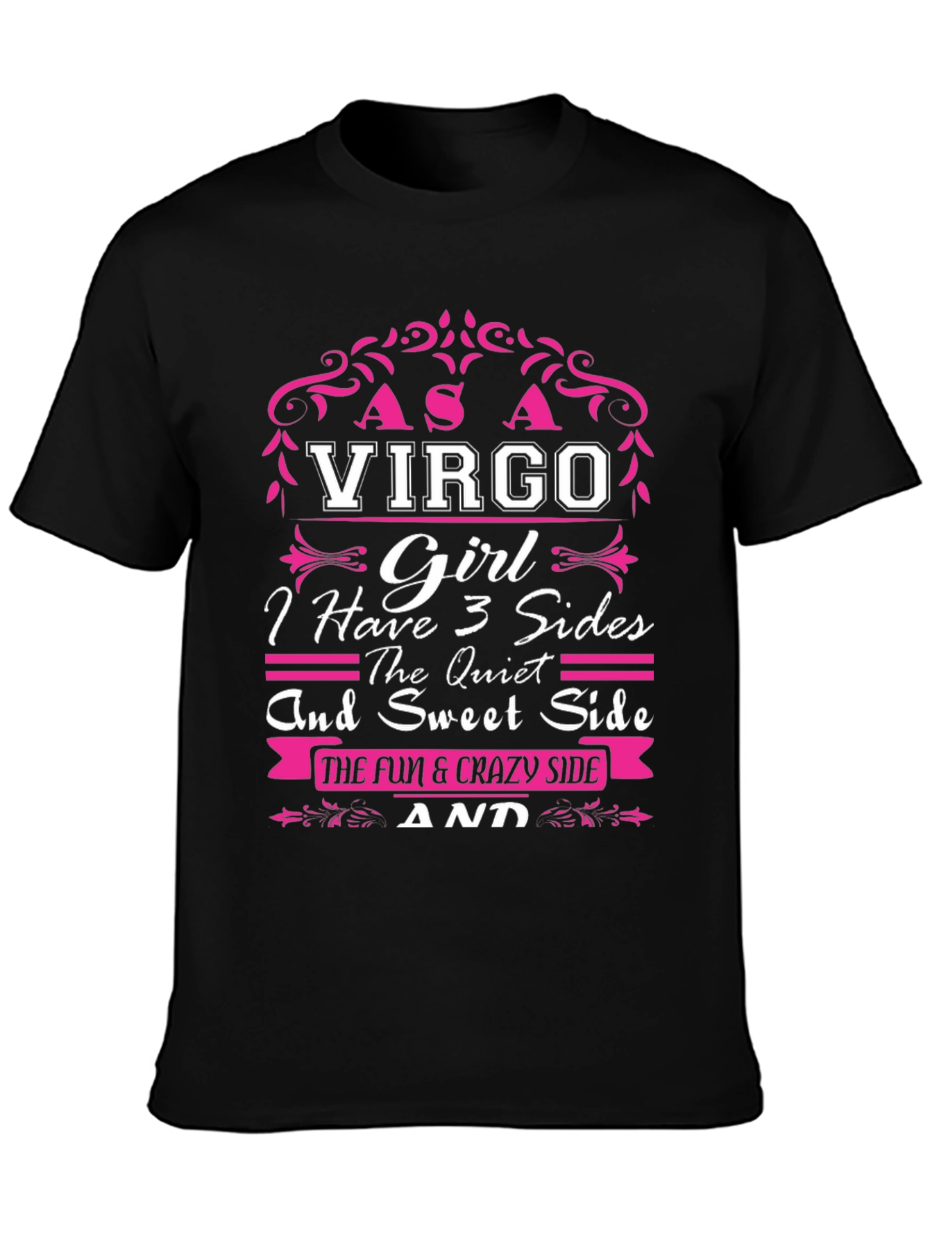Virgo Girl T-Shirt - 3 Sides Design