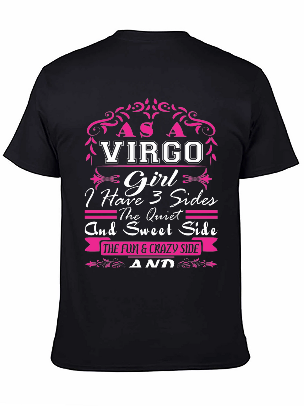 Virgo Girl T-Shirt - 3 Sides Design