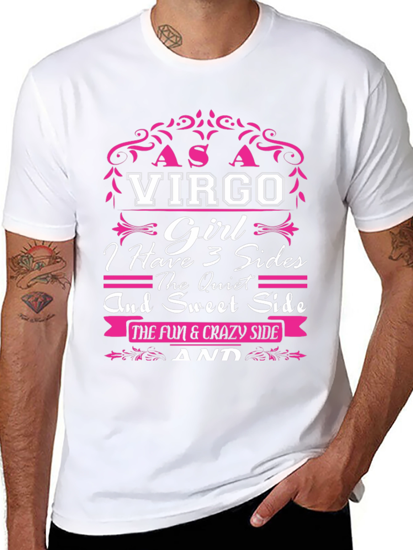 Virgo Girl T-Shirt - 3 Sides Design
