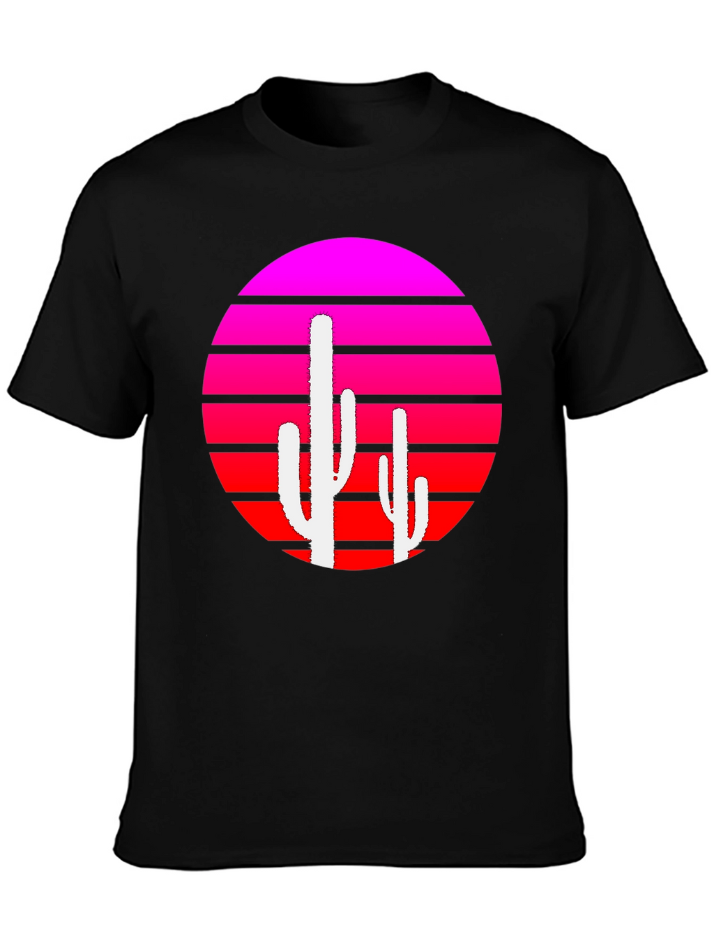 Retro Sunset Cactus Graphic Tee