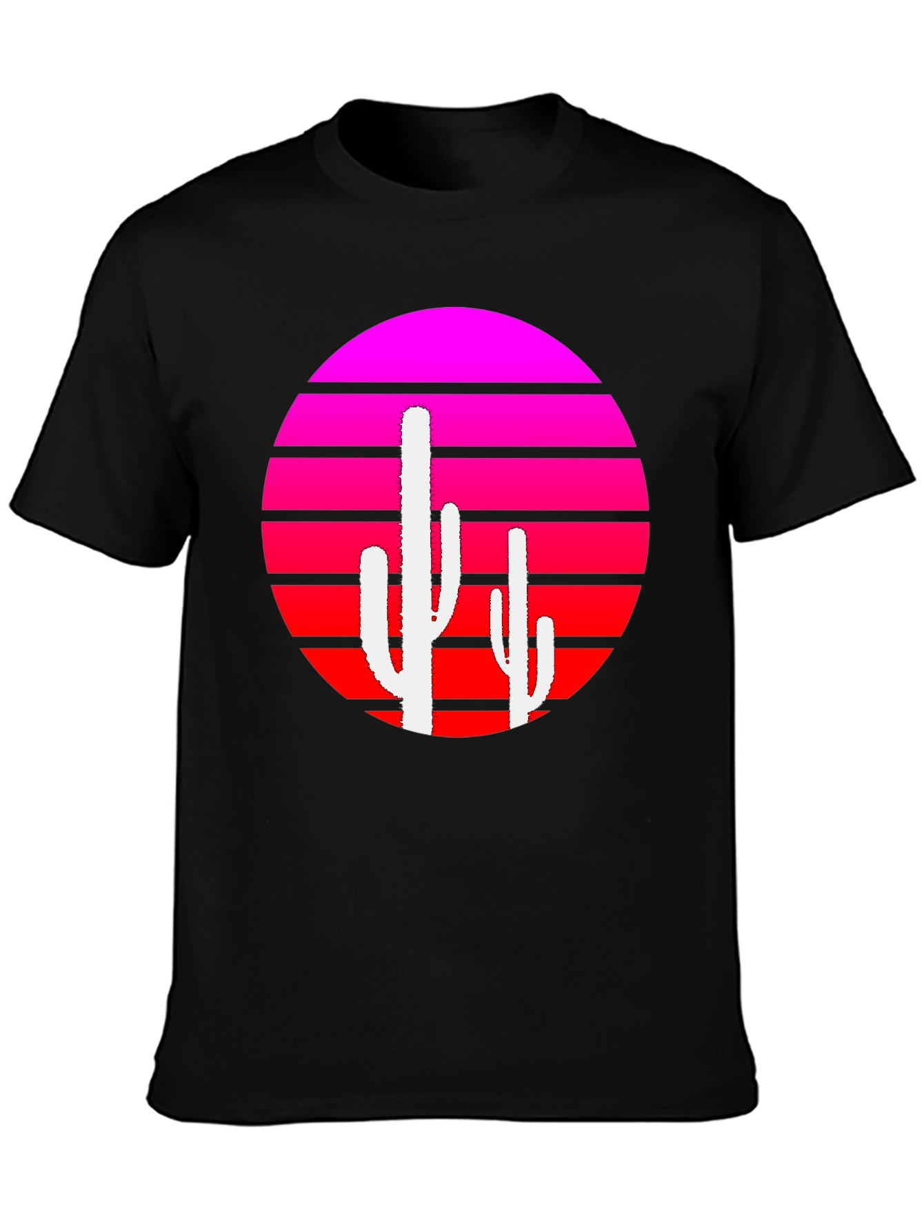 Retro Sunset Cactus Graphic Tee
