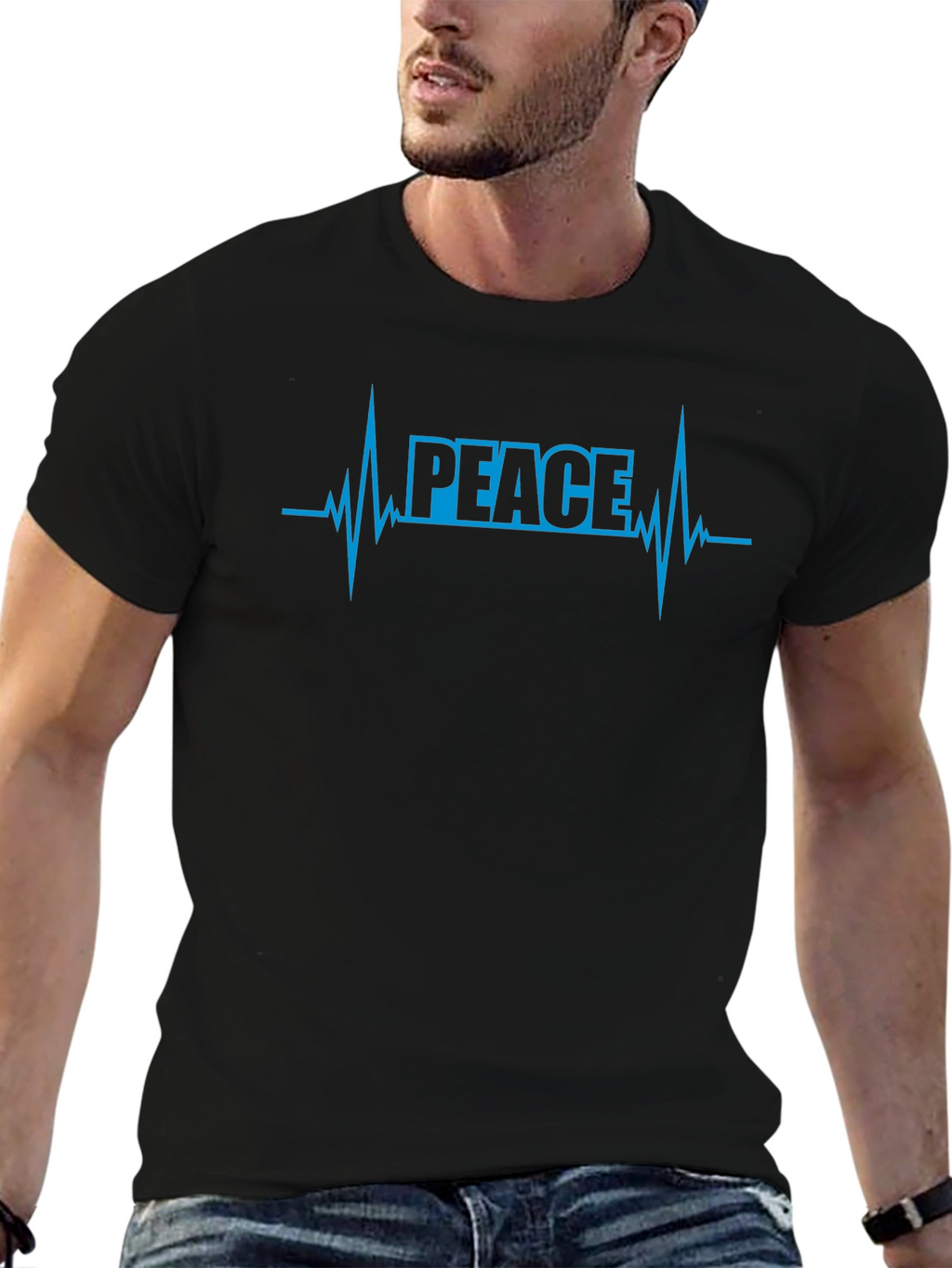 Peace Heartbeat Graphic T-Shirt