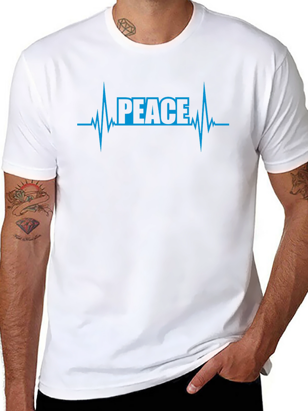 Peace Heartbeat Graphic T-Shirt