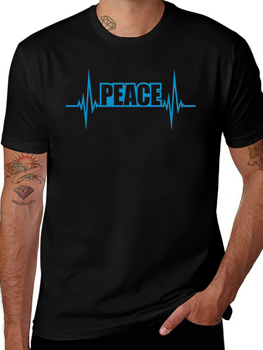 Peace Heartbeat Graphic T-Shirt