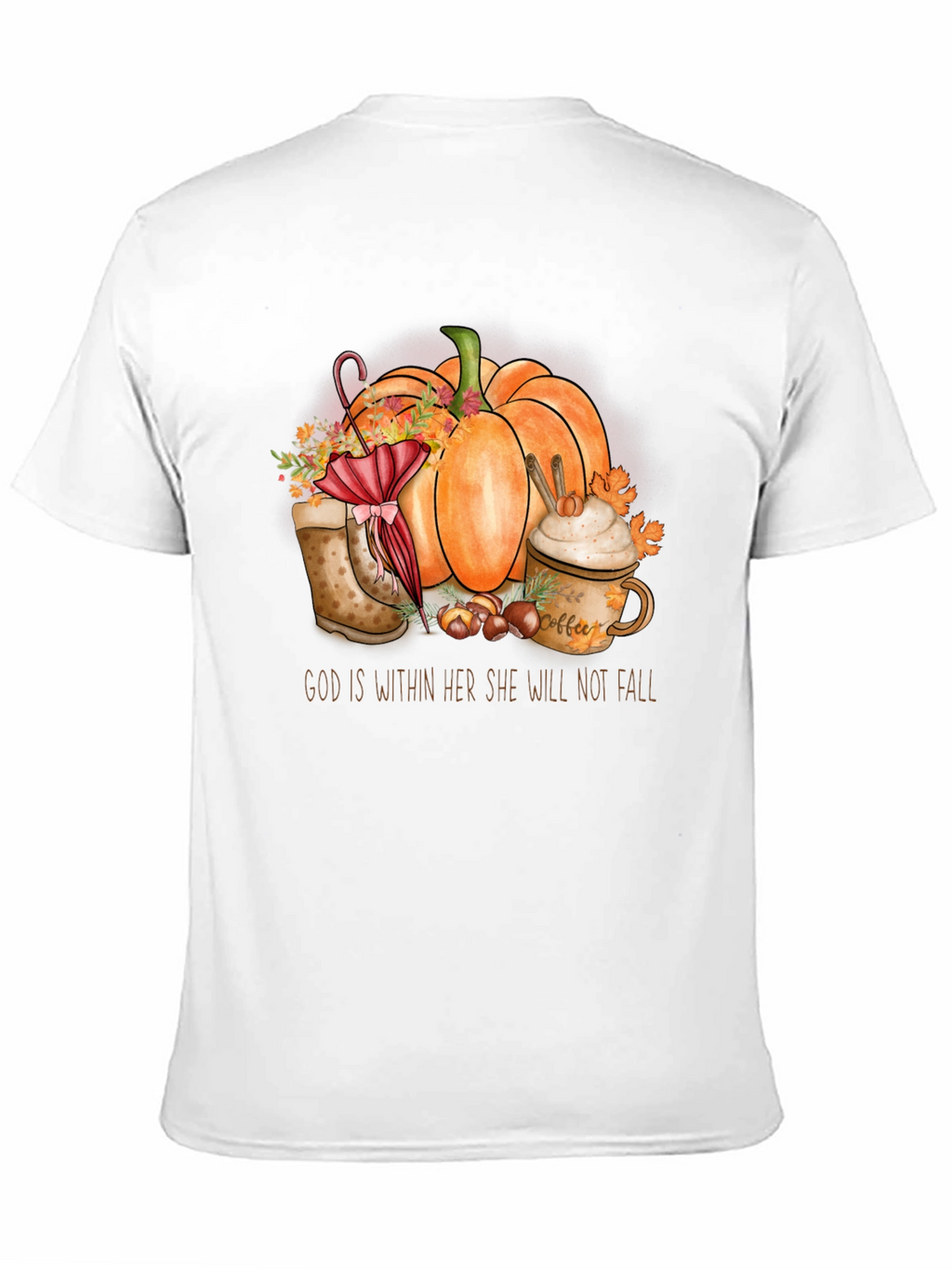 Fall Pumpkin T-Shirt - God is Within Her