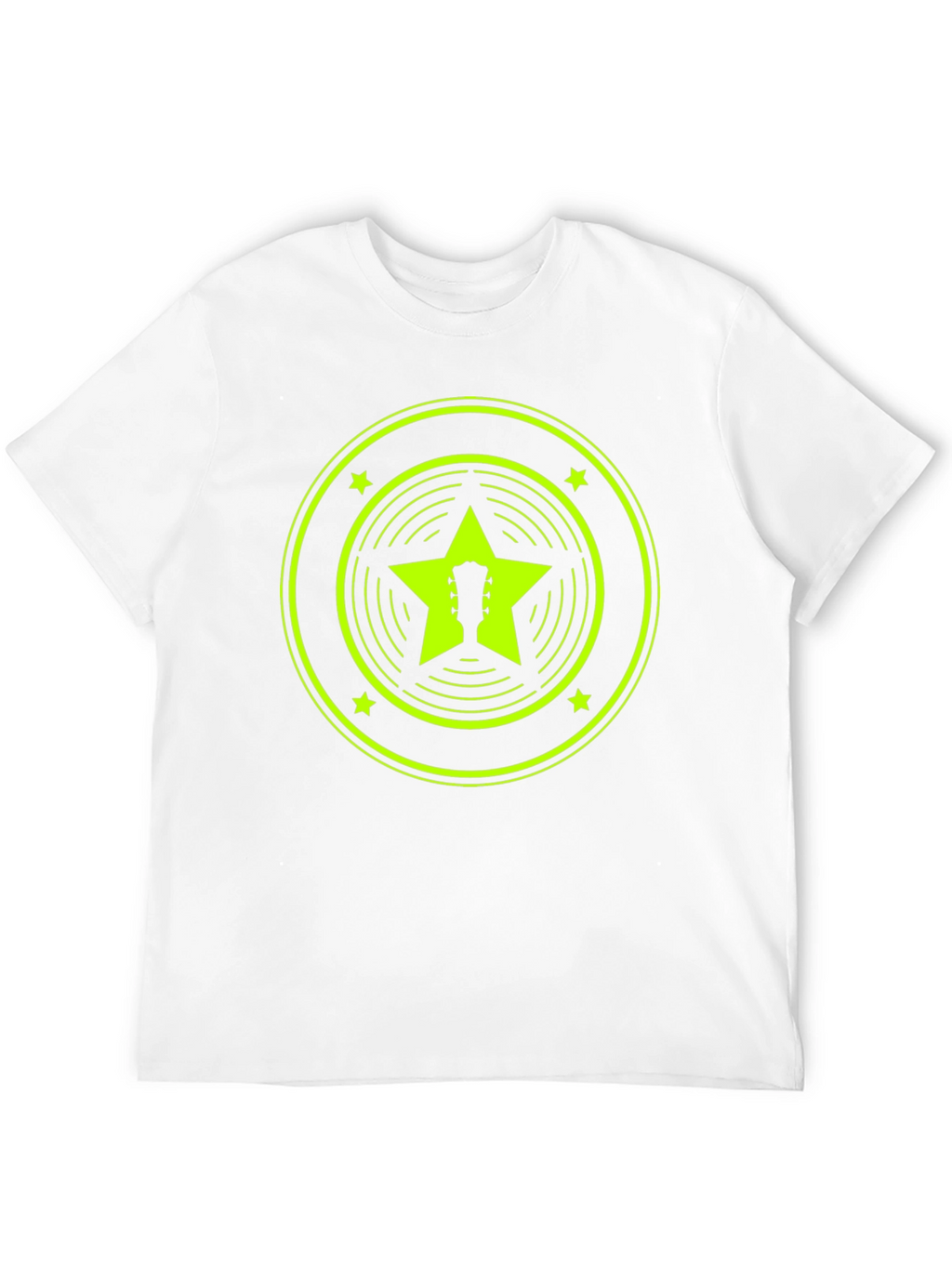 Retro Guitar Star Graphic Tee - Black