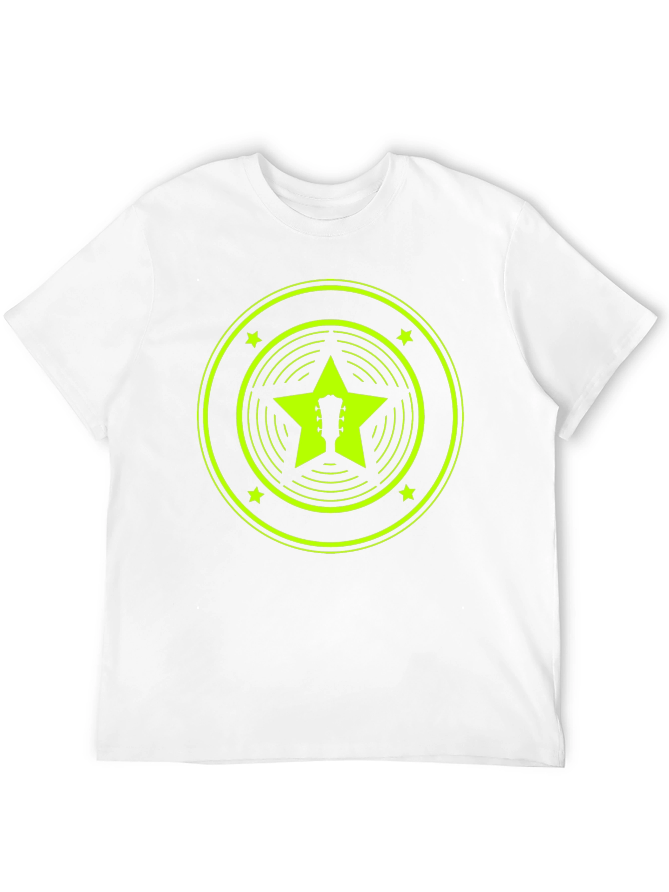 Retro Guitar Star Graphic Tee - Black