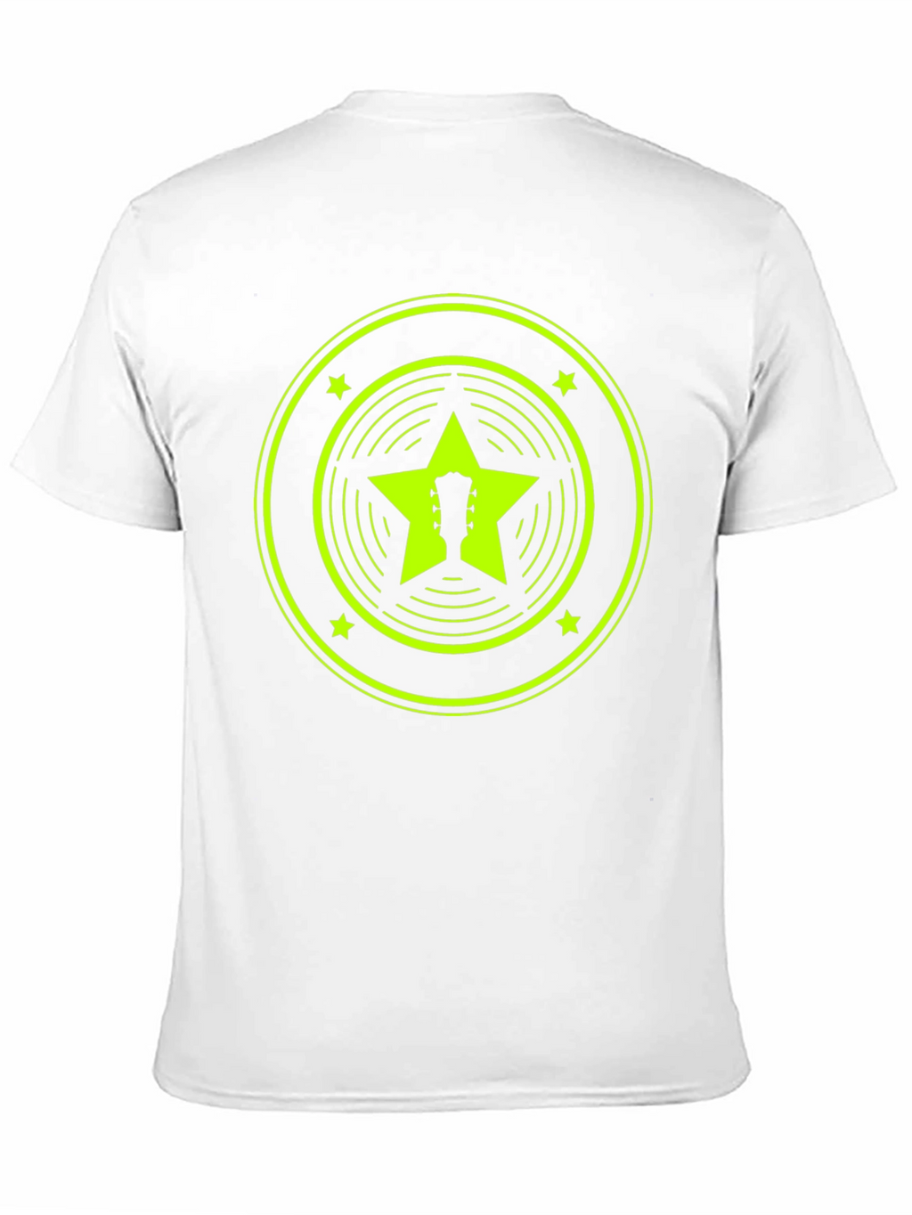 Retro Guitar Star Graphic Tee - Black