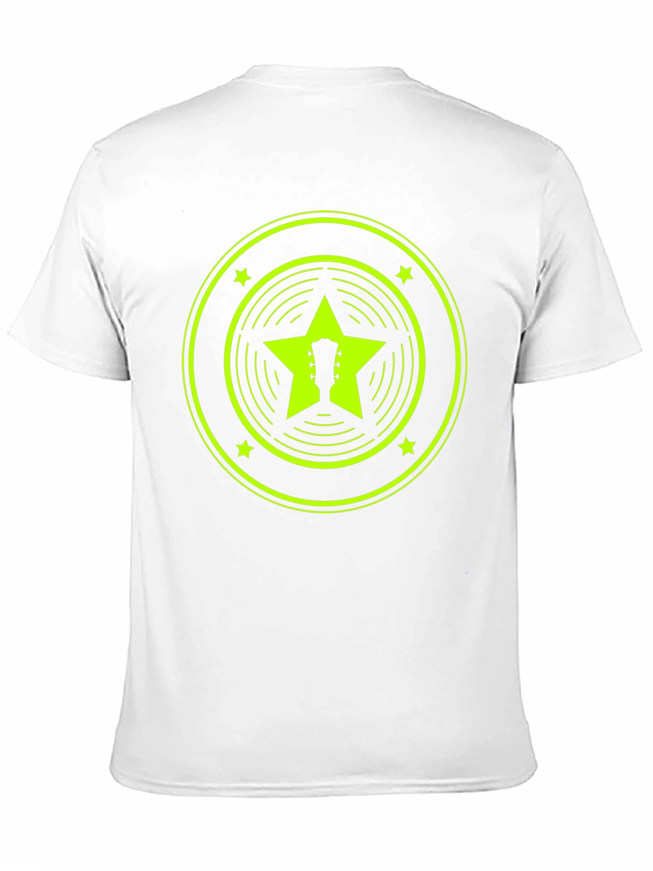 Retro Guitar Star Graphic Tee - Black