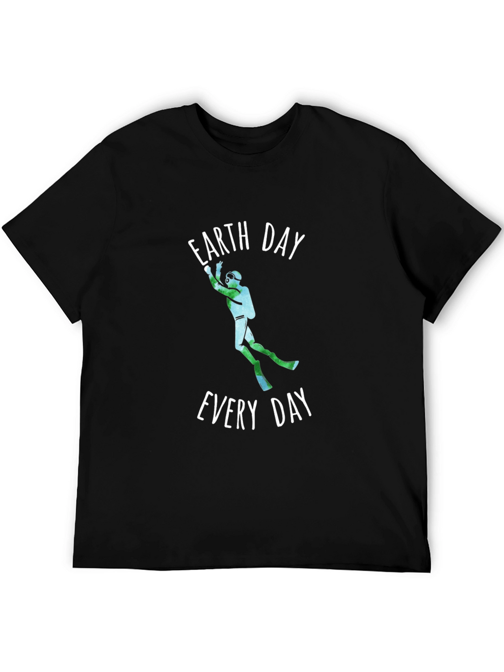 Earth Day Every Day Black Graphic Tee