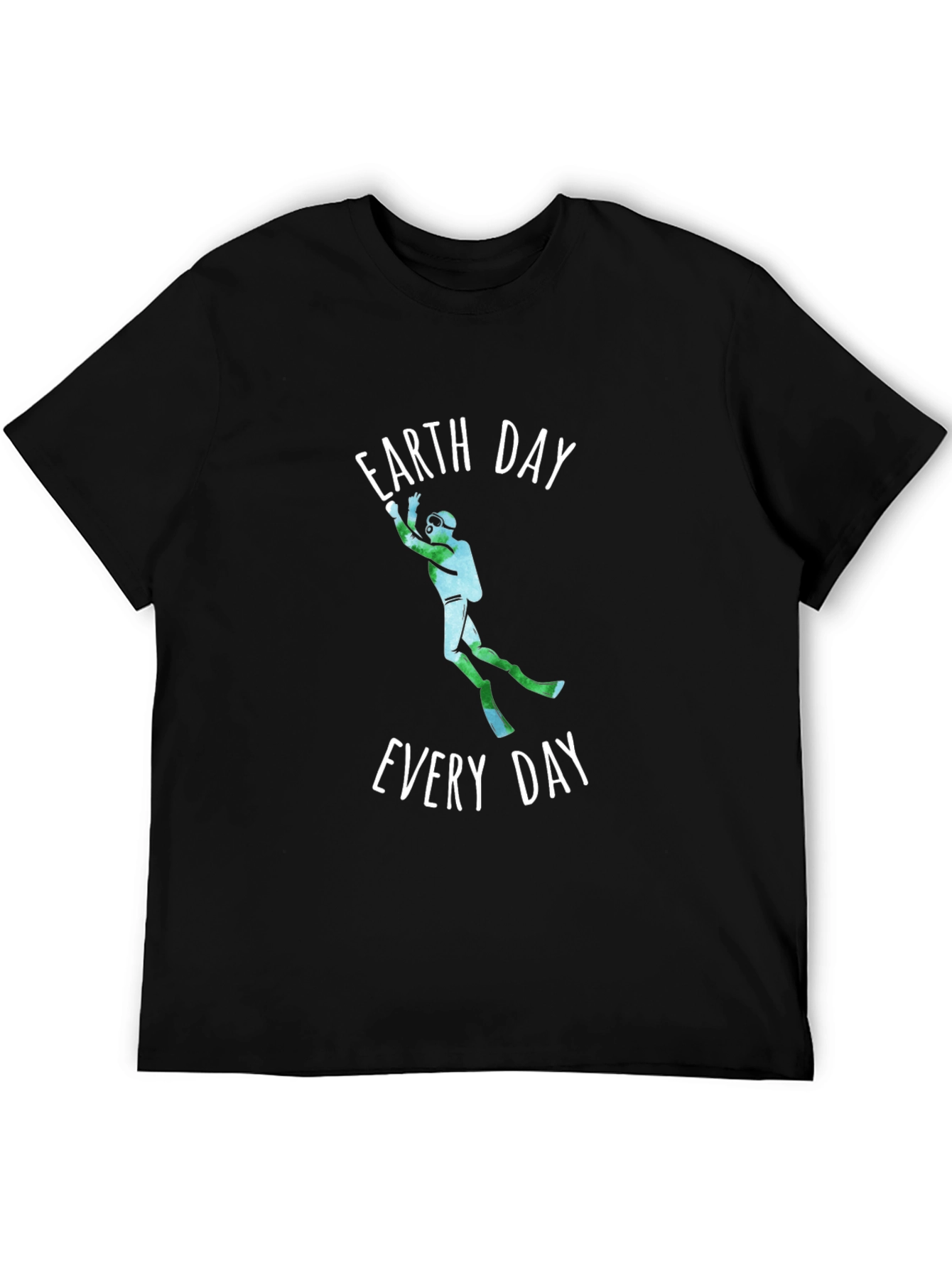 Earth Day Every Day Black Graphic Tee