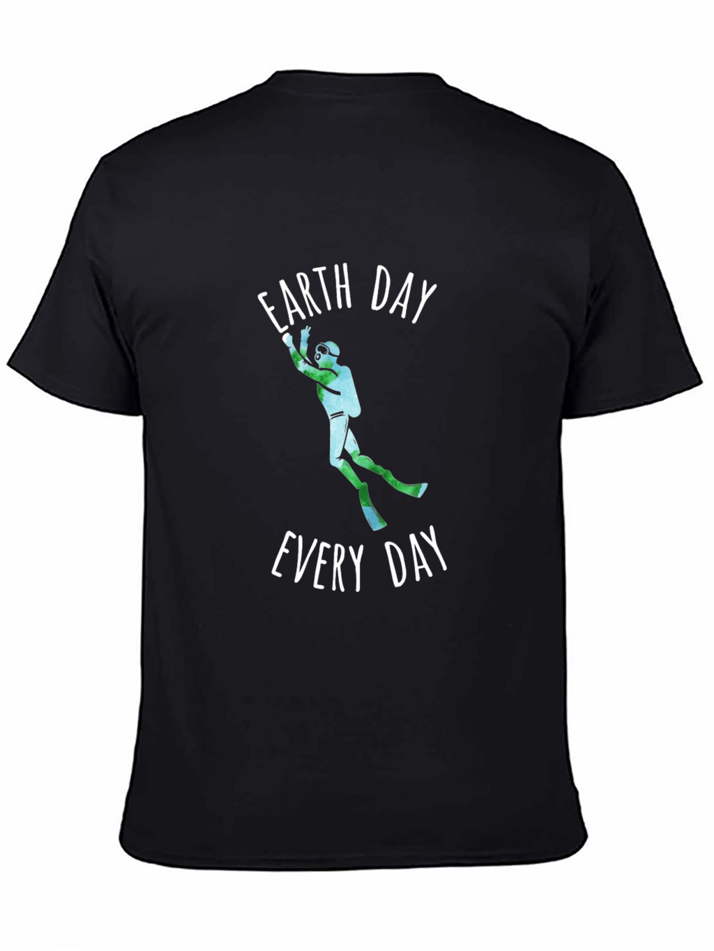 Earth Day Every Day Black Graphic Tee