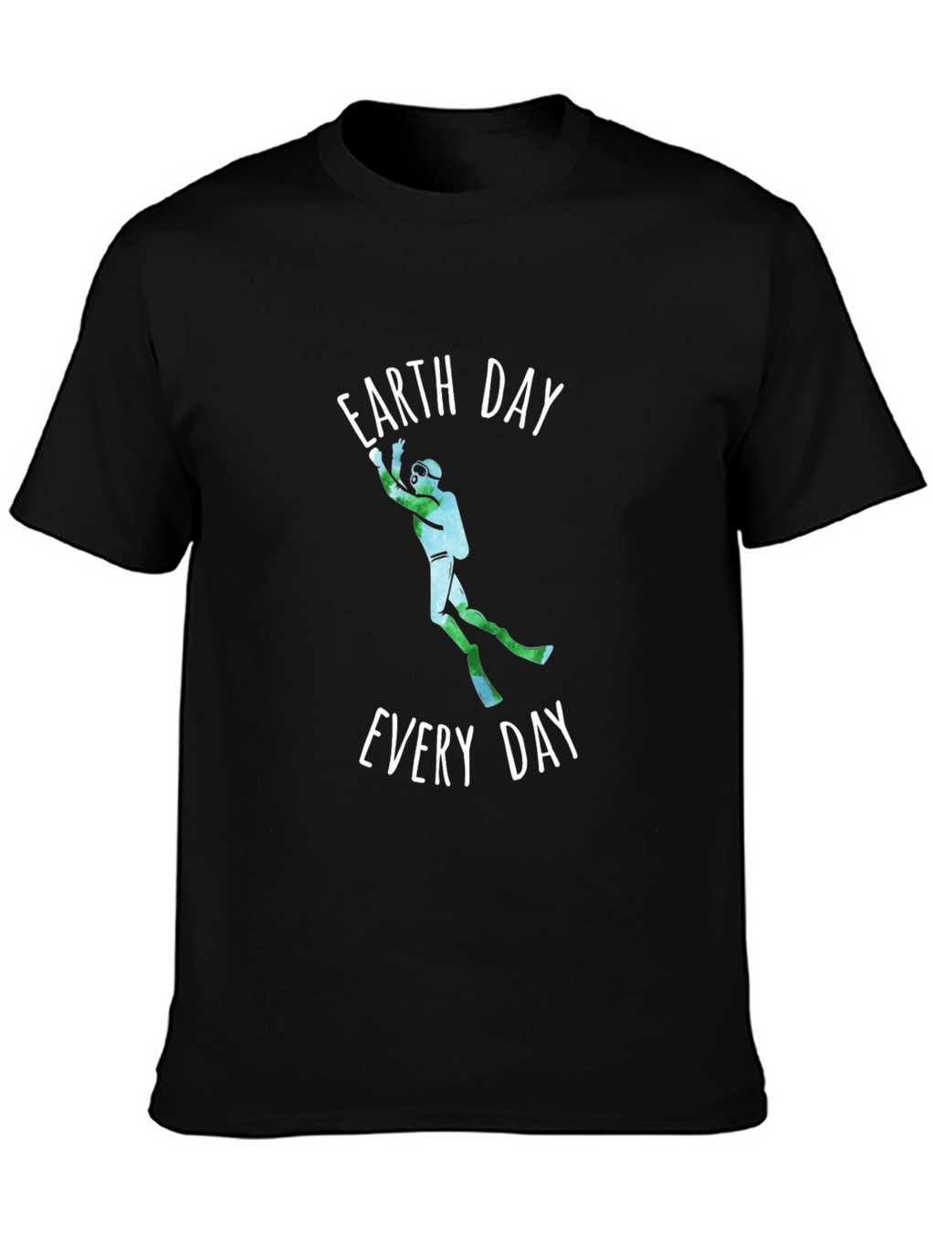 Earth Day Every Day Black Graphic Tee