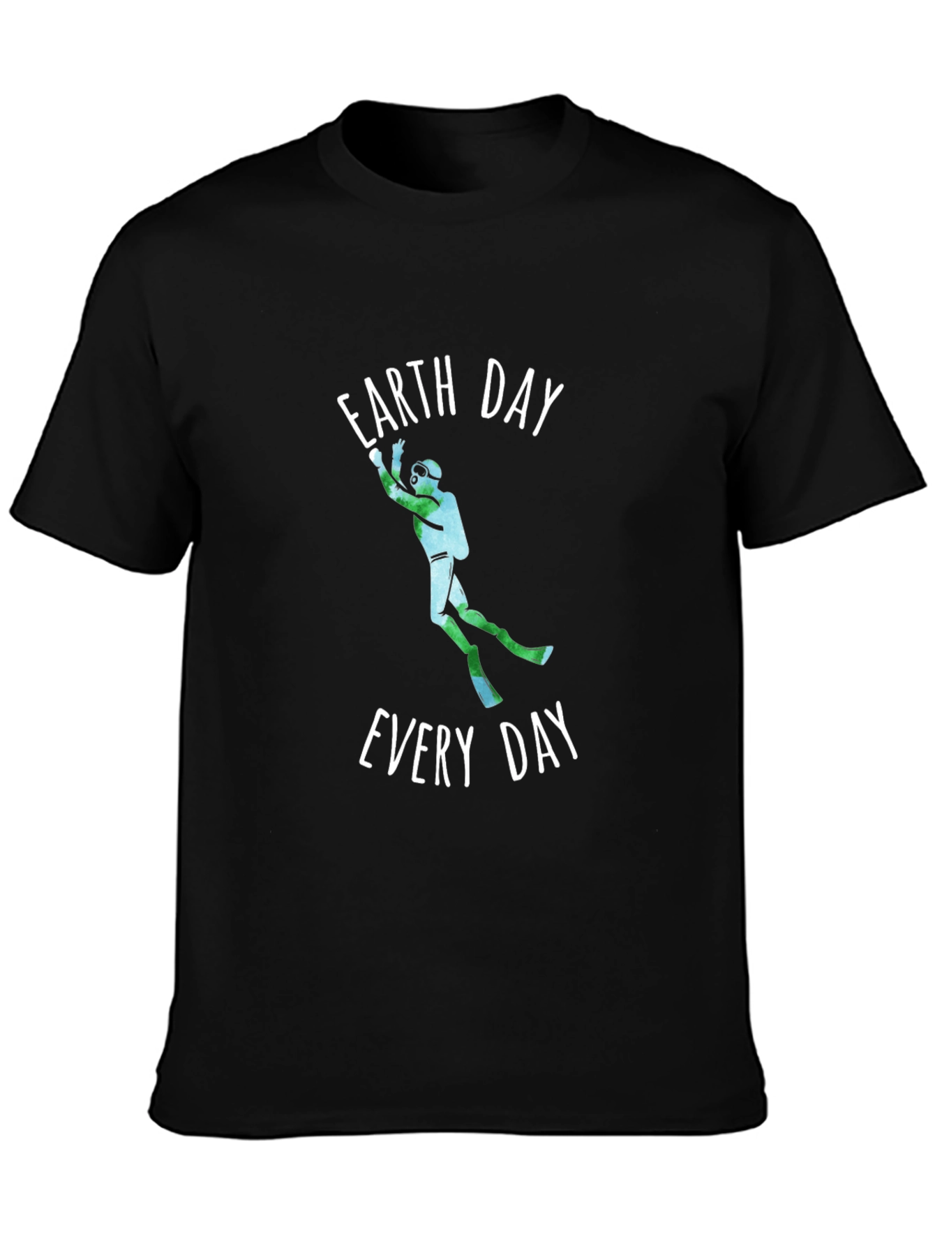 Earth Day Every Day Black Graphic Tee