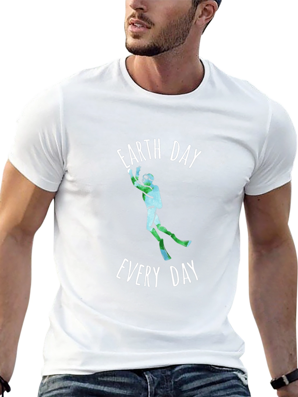 Earth Day Every Day Black Graphic Tee