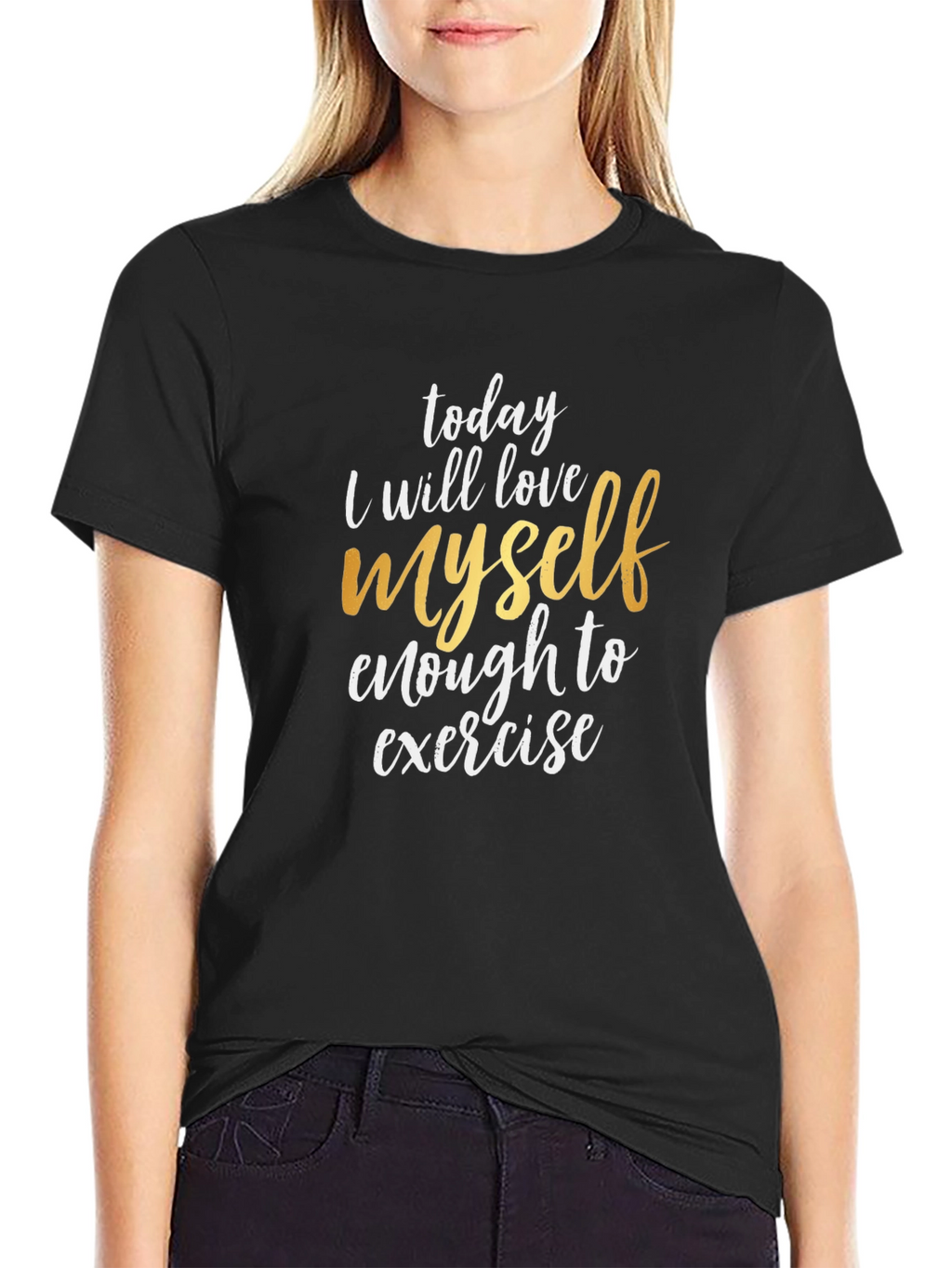 Motivational T-Shirt - Love Myself Enough To Exercise