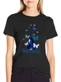 Survivor Ribbon Butterfly T-Shirt