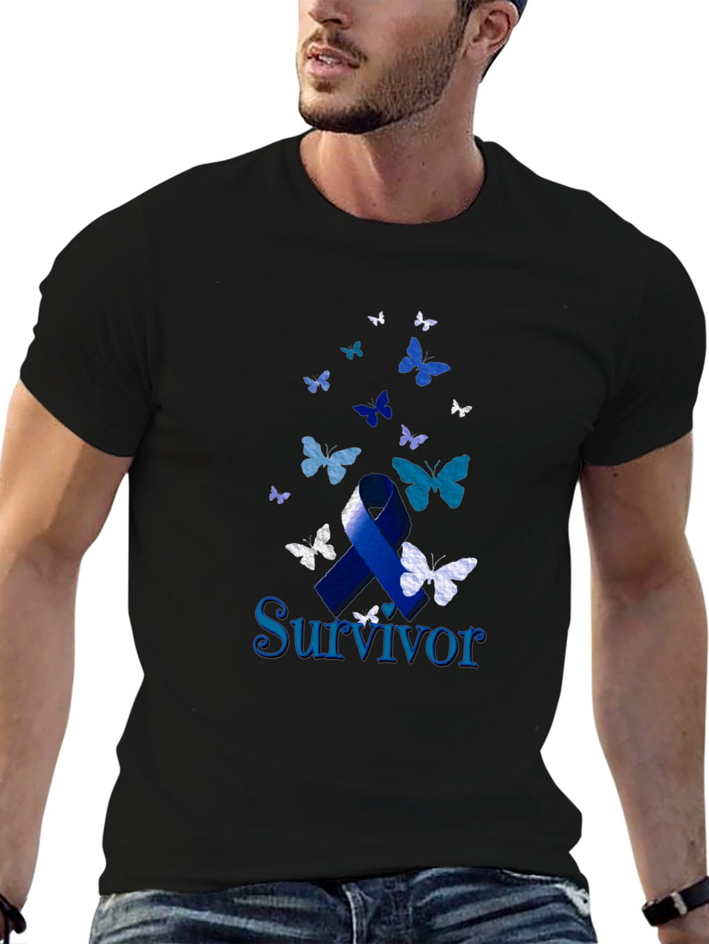 Survivor Ribbon Butterfly T-Shirt