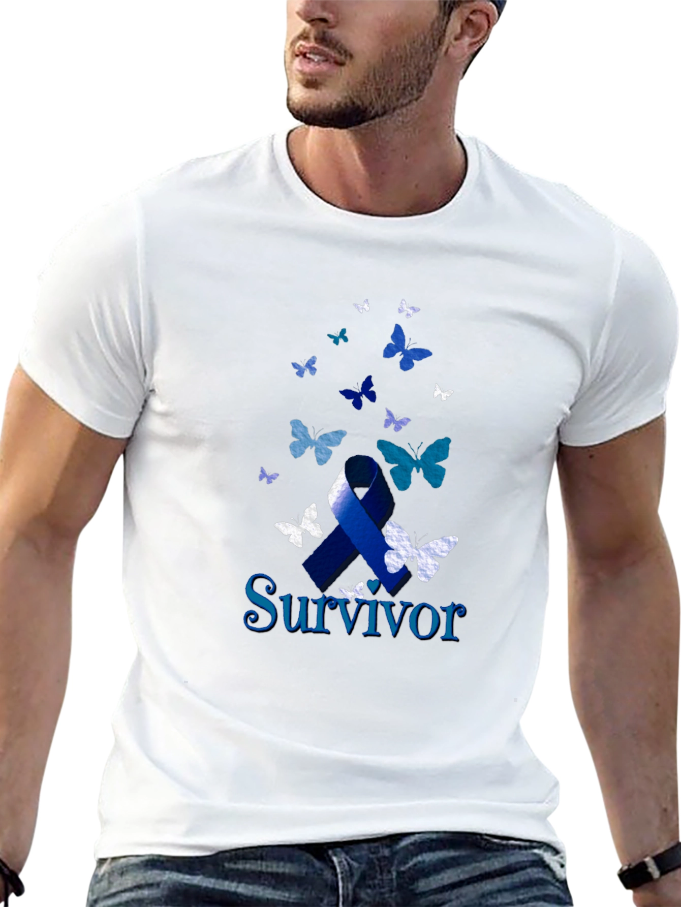 Survivor Ribbon Butterfly T-Shirt