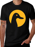 Duck Silhouette Graphic Tee - Stylish Black T-Shirt