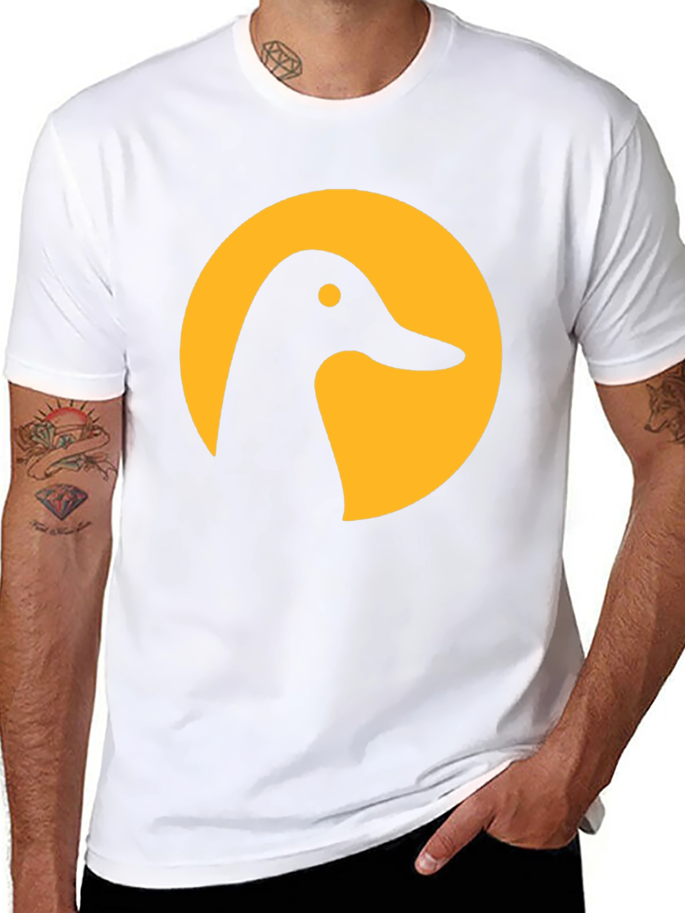 Duck Silhouette Graphic Tee - Stylish Black T-Shirt