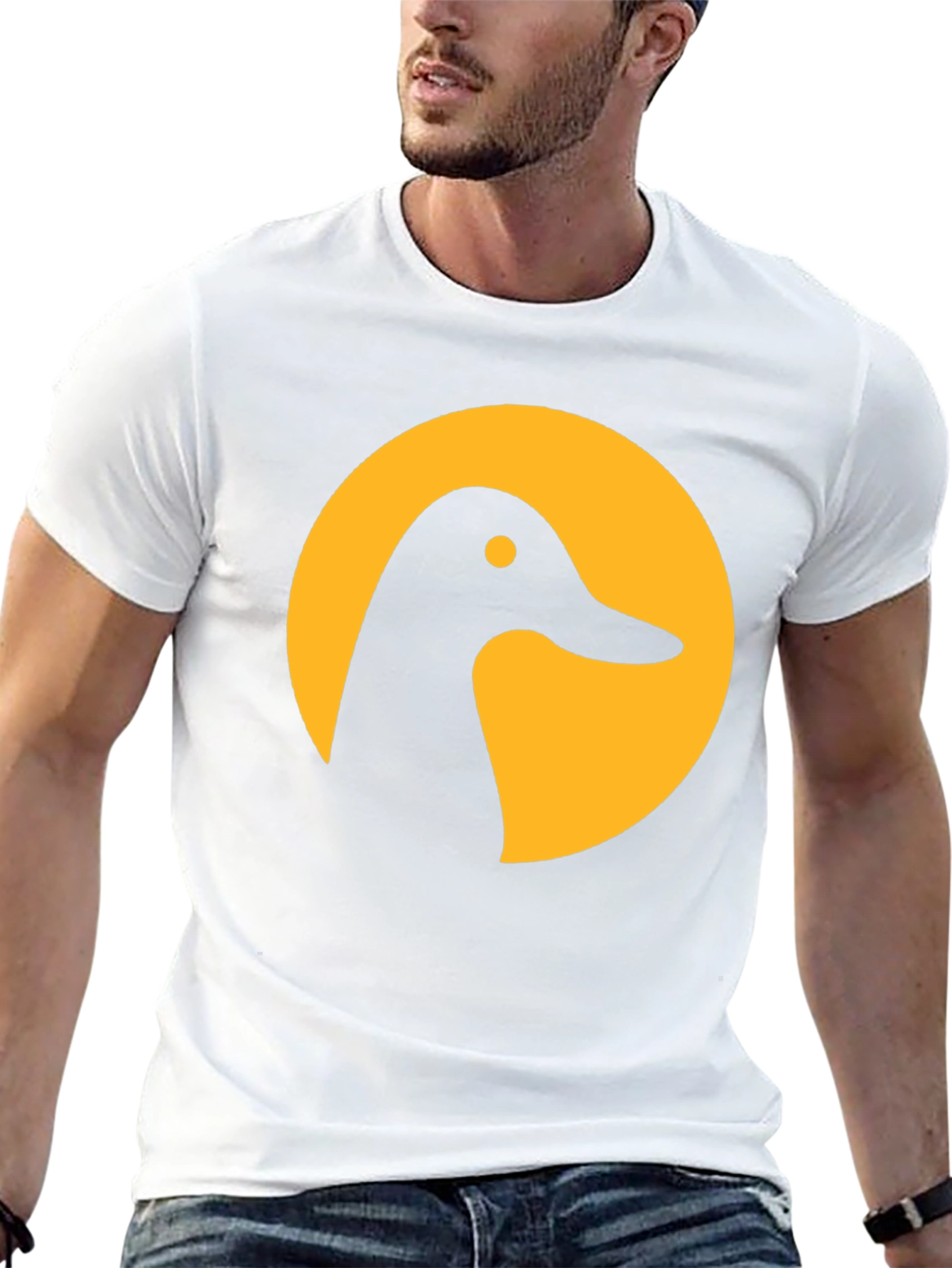 Duck Silhouette Graphic Tee - Stylish Black T-Shirt