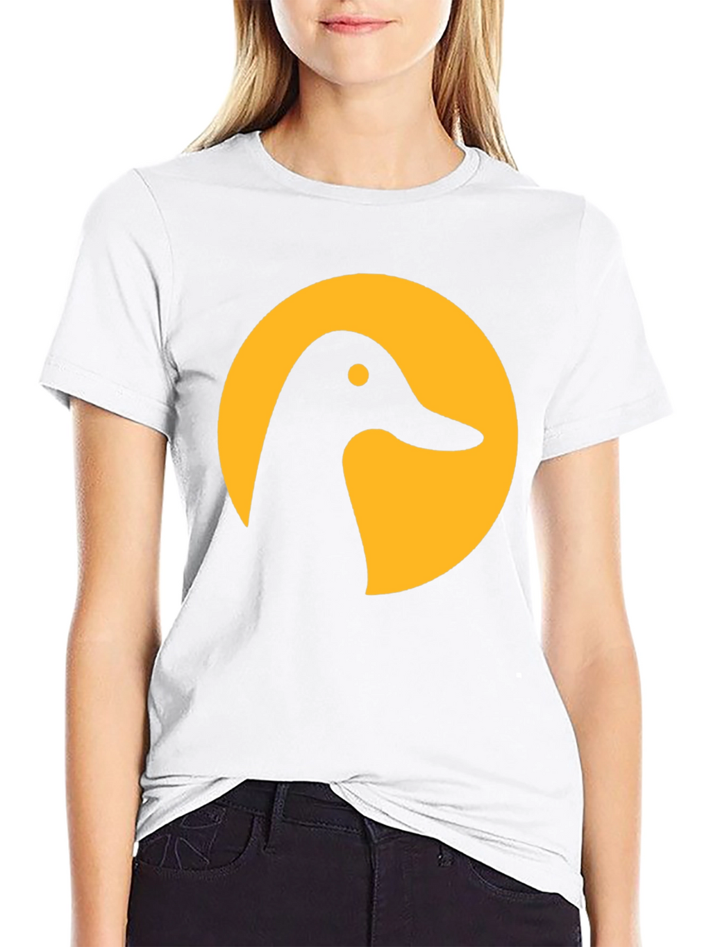 Duck Silhouette Graphic Tee - Stylish Black T-Shirt