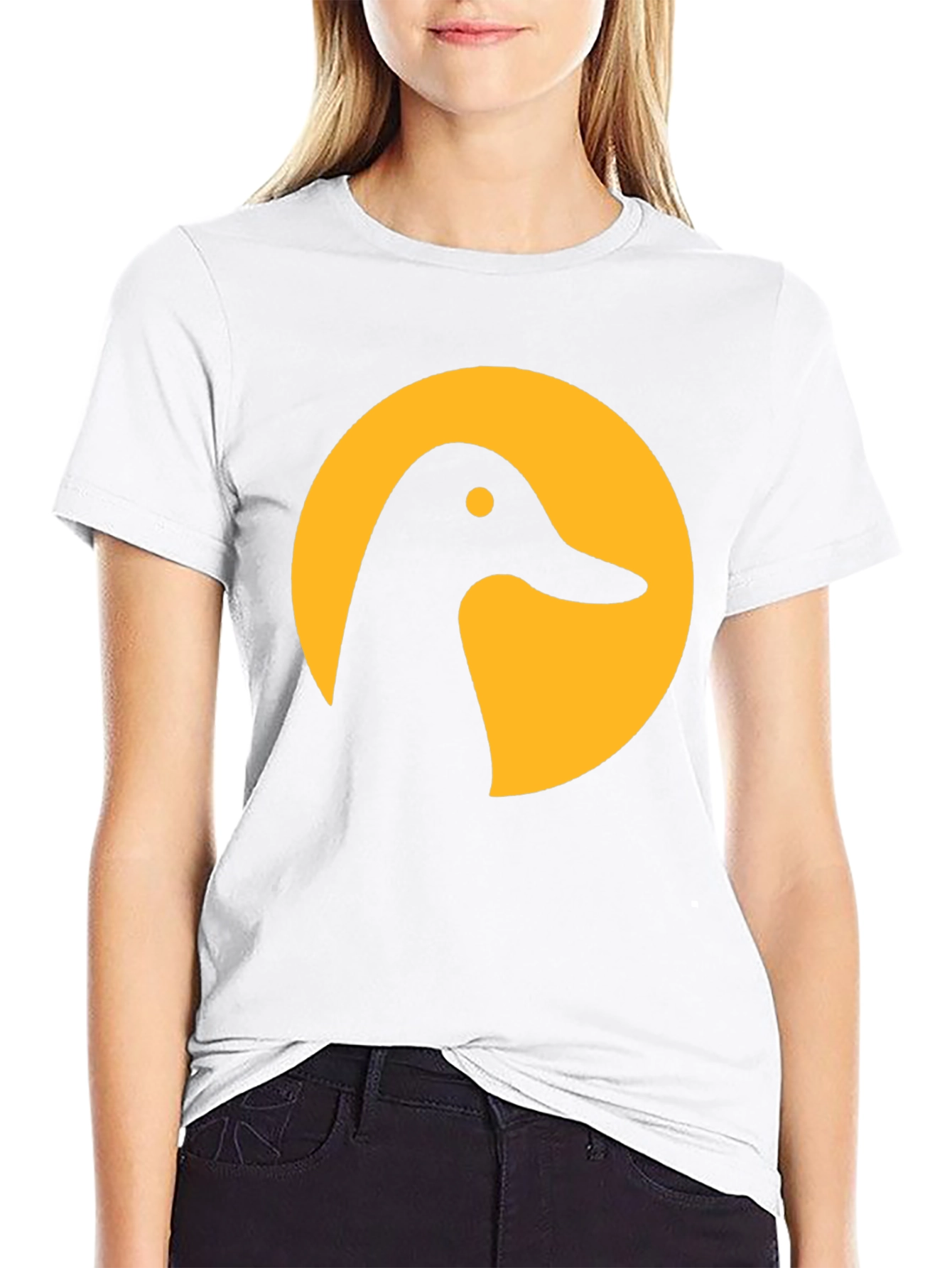 Duck Silhouette Graphic Tee - Stylish Black T-Shirt