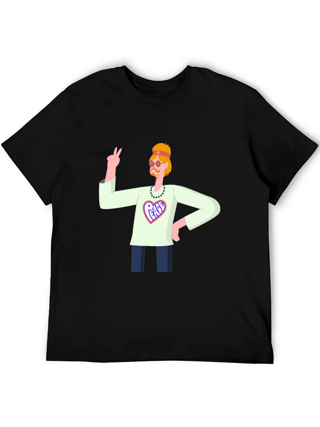 Peace Graphic T-Shirt - Hippie Style