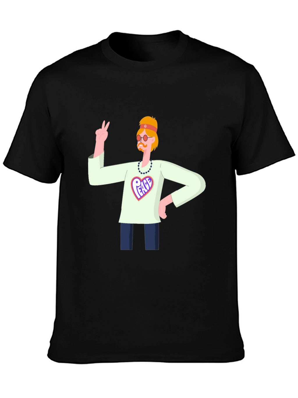 Peace Graphic T-Shirt - Hippie Style