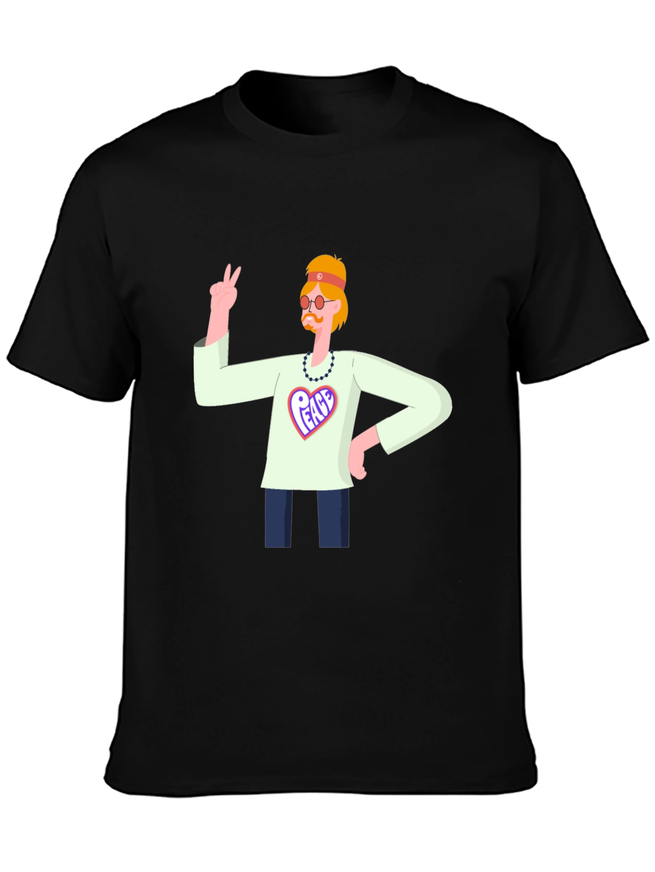 Peace Graphic T-Shirt - Hippie Style