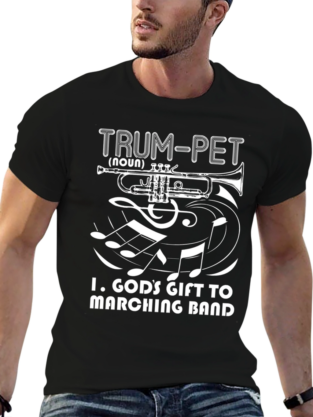 Trumpet Gods Gift to Marching Band T-Shirt