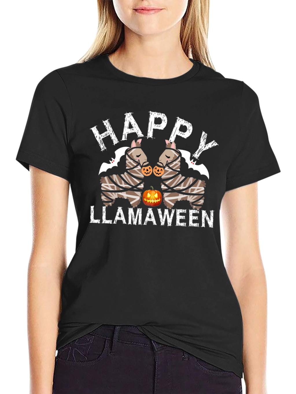 Happy Llamaween Halloween T-Shirt