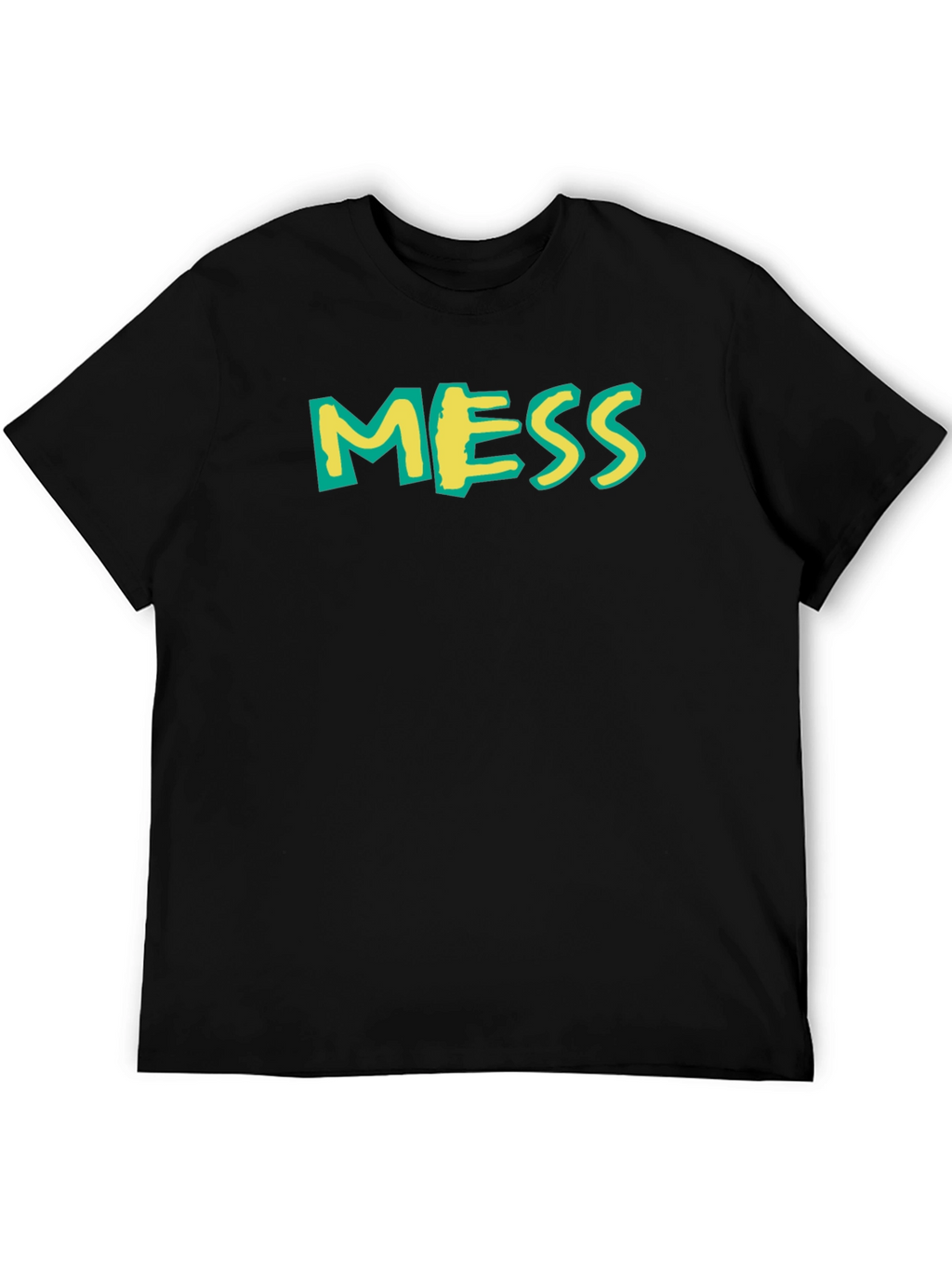 MESS Graphic Tee - Casual Black T-Shirt
