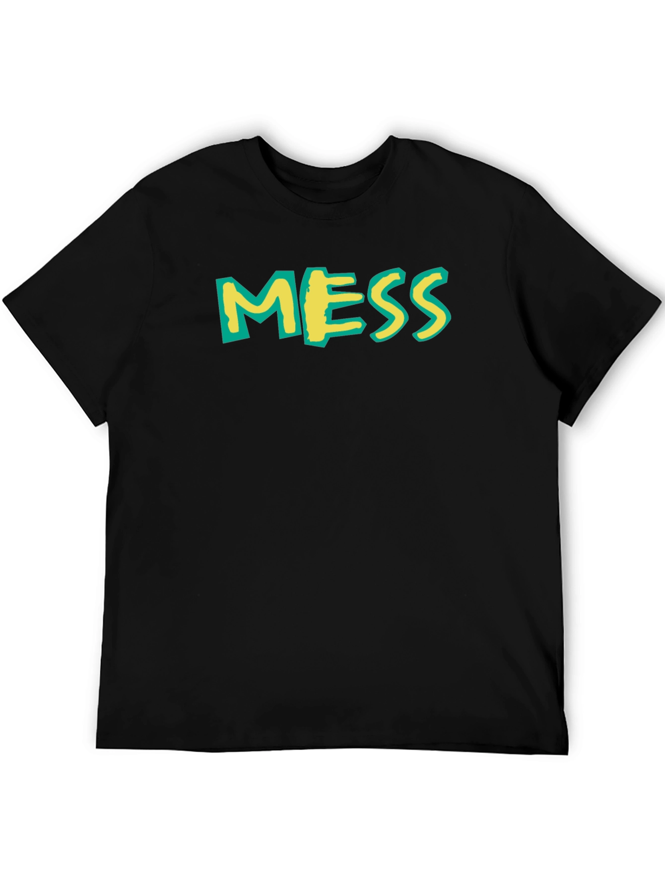 MESS Graphic Tee - Casual Black T-Shirt