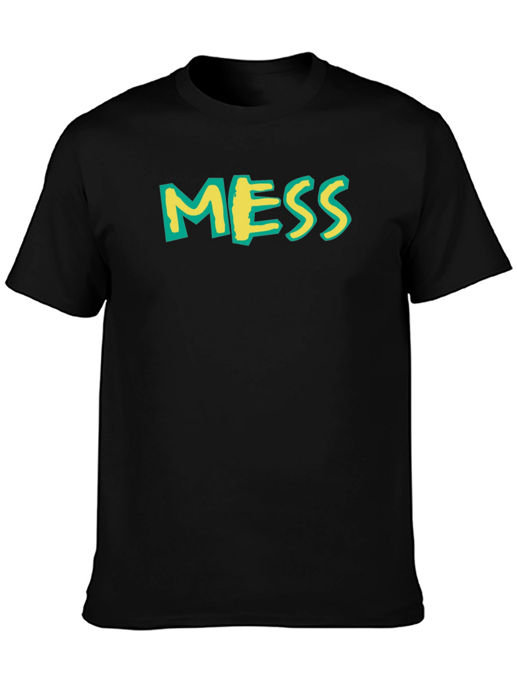 MESS Graphic Tee - Casual Black T-Shirt