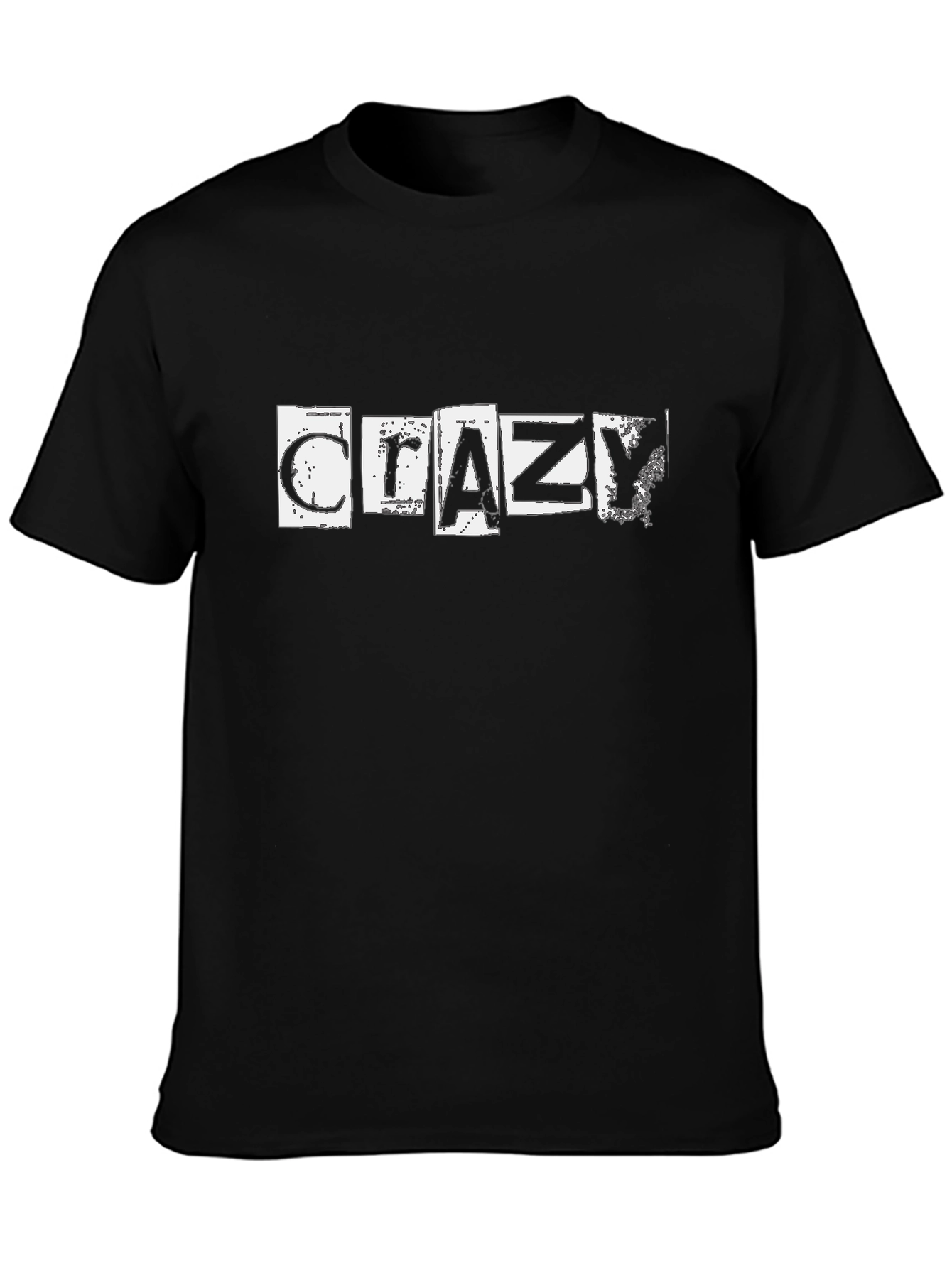 Crazy Graphic Black Tee - Casual Comfort