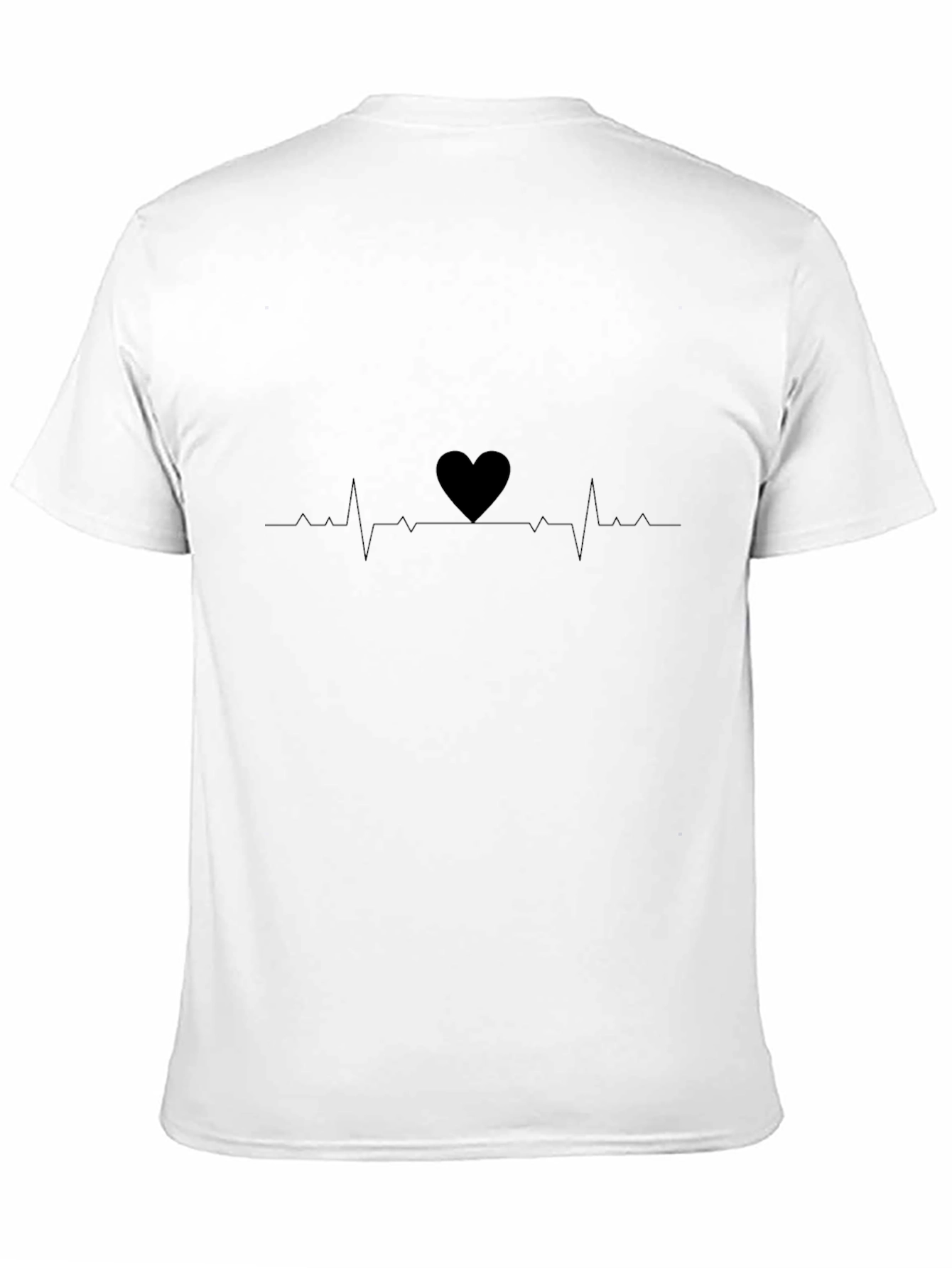 Heartbeat Graphic Tee - Stylish Black T-Shirt