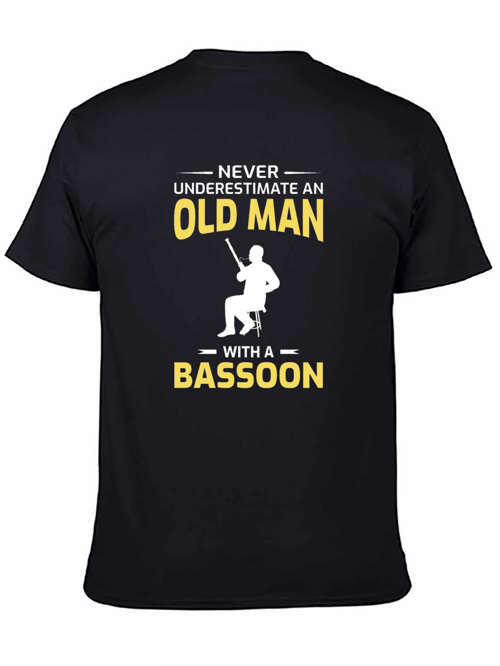 Never Underestimate Bassoon Old Man T-Shirt