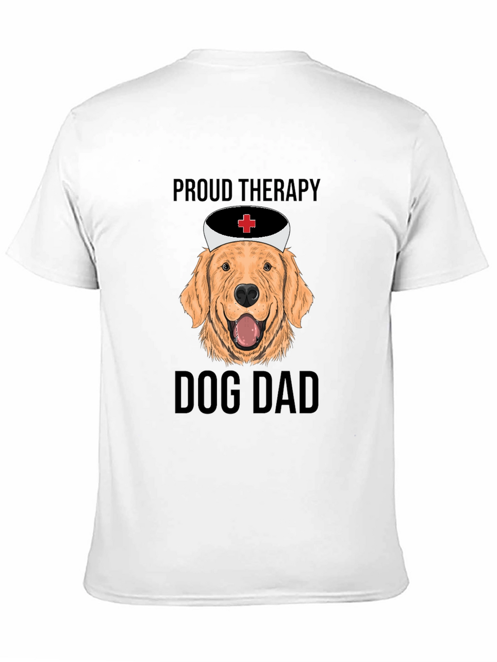 Proud Therapy Dog Dad T-Shirt - Golden Retriever